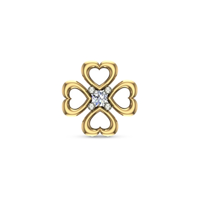 Mugdha Gold Diamond Nosepin Screw