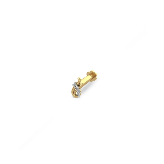 Tanmayi Gold Diamond Nosepin Screw