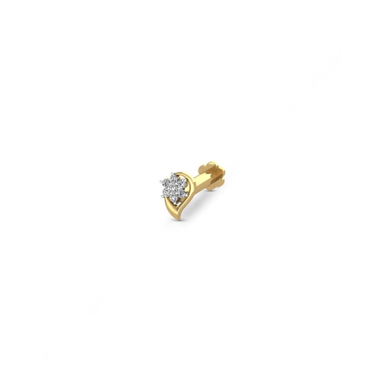 Triveni Gold Diamond Nosepin Screw