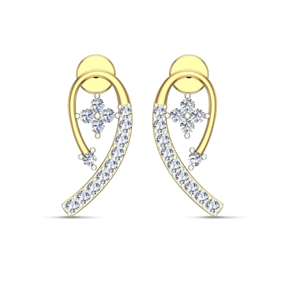 Quinn Gold Diamond Earrings