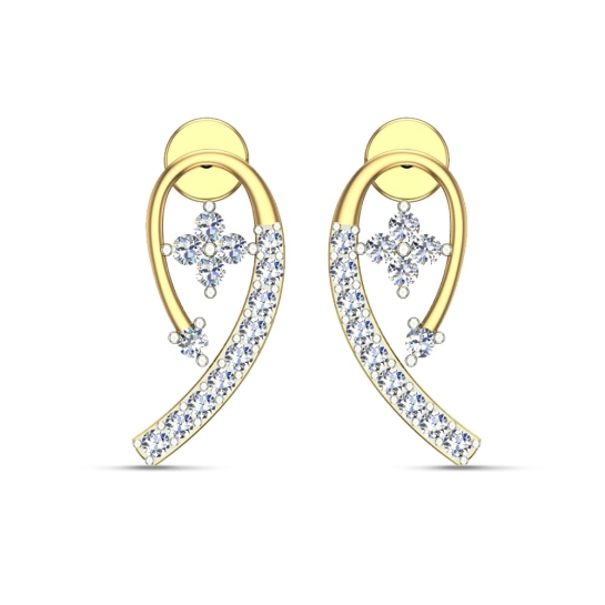 Quinn Gold Diamond Earrings