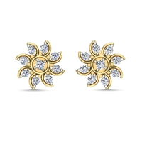 Kennedy Gold Diamond Earrings