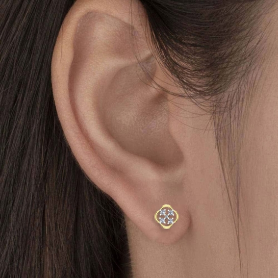 Piper Gold Diamond Earrings