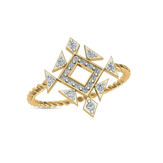 Elise Gold and Diamond Ring