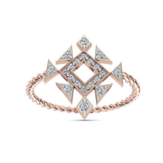 Elise Gold and Diamond Ring