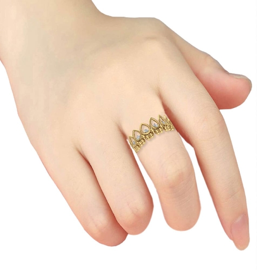 Evangeline Gold and Diamond Ring