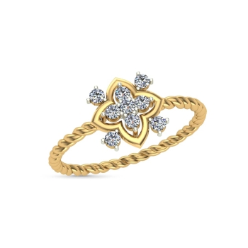 Lucille Gold and Diamond Ring