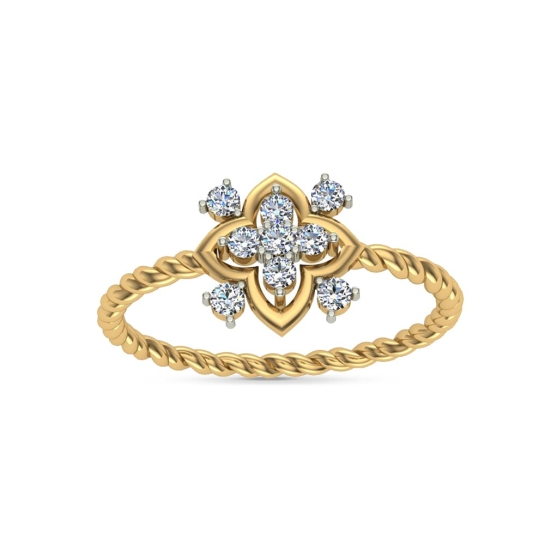 Lucille Gold and Diamond Ring