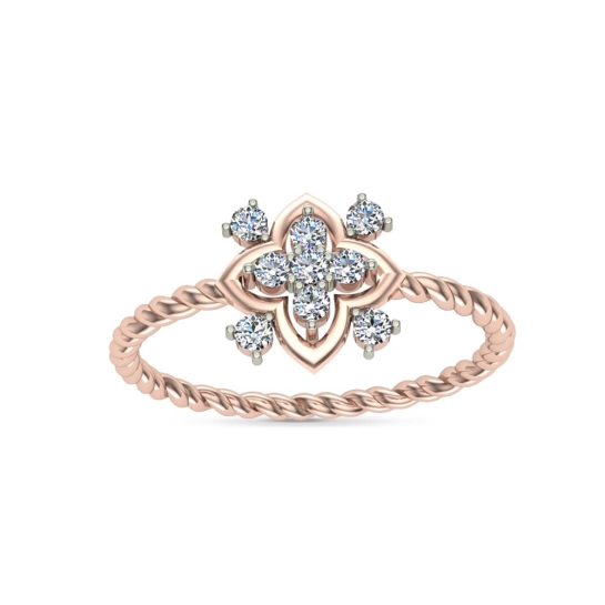 Lucille Gold and Diamond Ring