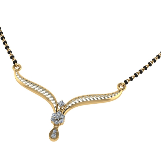 Srishti Yellow Gold Diamond Mangalsutra