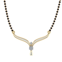 Srishti Yellow Gold Diamond Mangalsutra