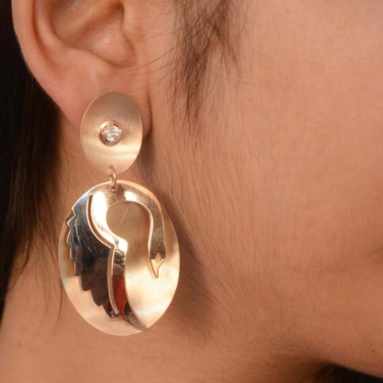 925 Nimrit Sterling Silver Rose Drops earrings