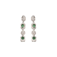 925 Raha Sterling Silver Green Earrings