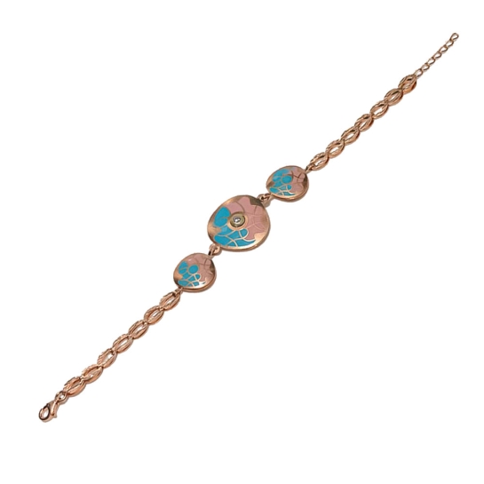 925 Rita Silver 2 Sided Beautiful charm bracelet