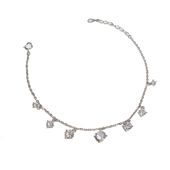 925 Zoya Silver Heart Charm Bracelet