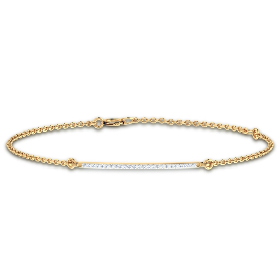 Buy Personalised Couple Initials Diamond Bracelet 14K Customised Online in  India 