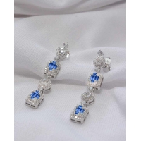 925 Samiksha Sterling Silver Blue Earrings