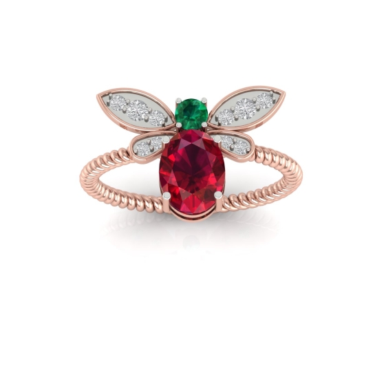 Rosy Diamond Ring