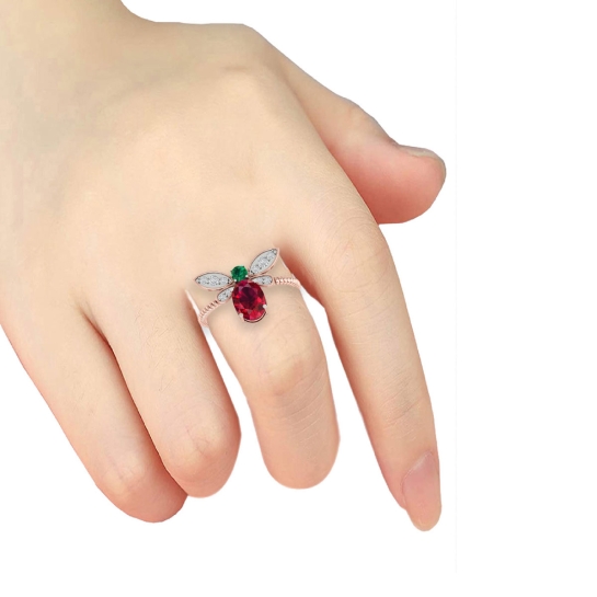 Rosy Diamond Ring