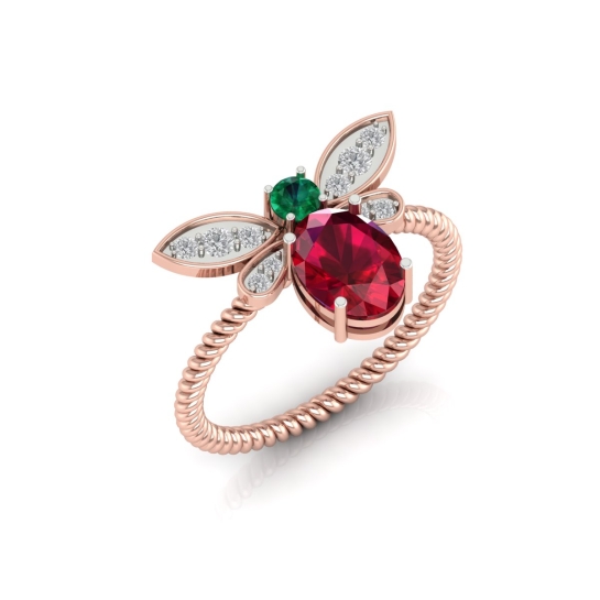 Rosy Diamond Ring
