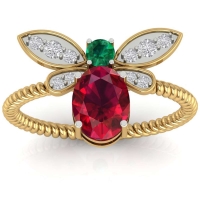 Rosy Diamond Ring