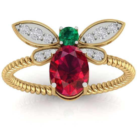 Rosy Diamond Ring