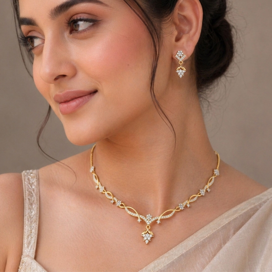 Golden Dewdrop Charm Set
