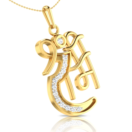 Shree Ram Diamond Rakhi Pendant