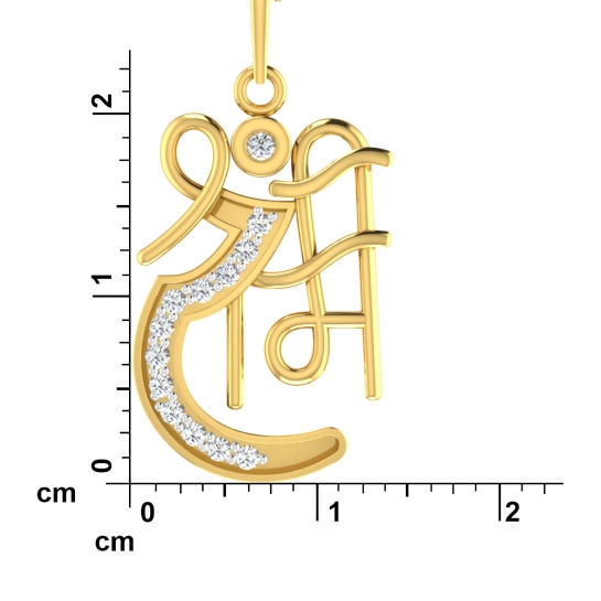 Shree Ram  Diamond Pendant