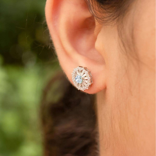 925 Sterling Silver Kirti Studs earrings