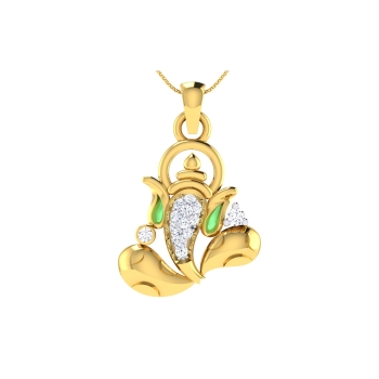 Gajanand Diamond Pendant