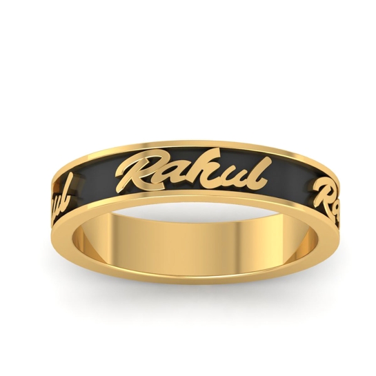 Rahul name gold ring 