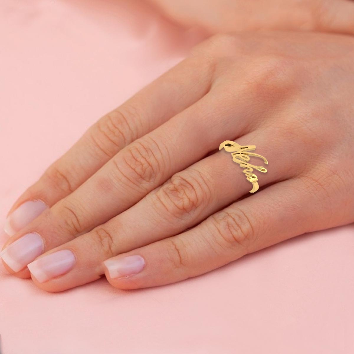 Neha name Gold Ring Online Jewellery Shopping India Dishis Designer