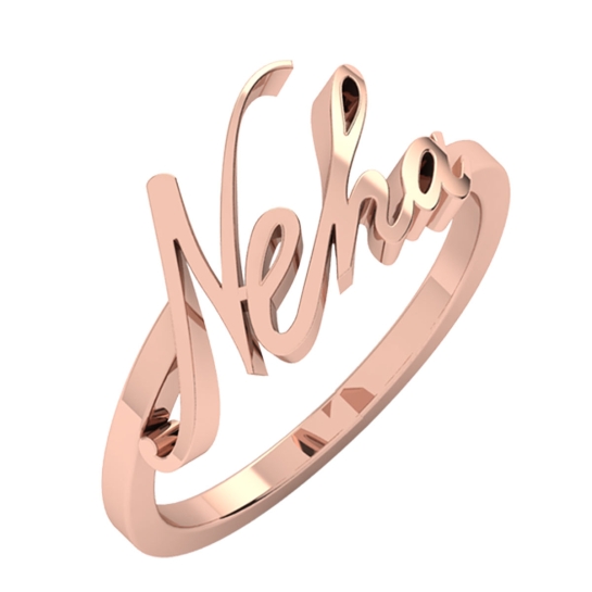 Neha name gold ring 