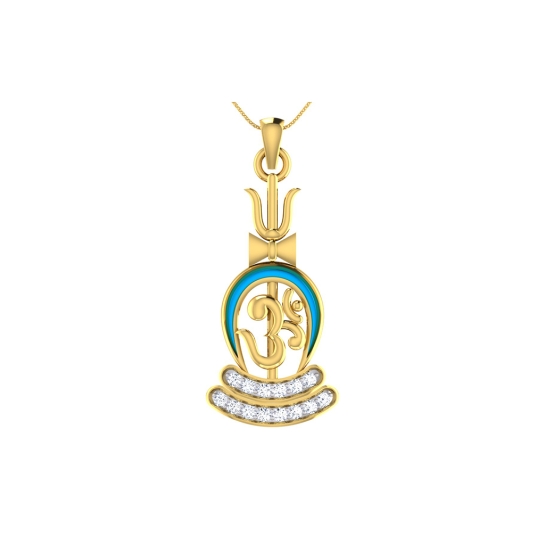 Shiv Om Diamond Pendant