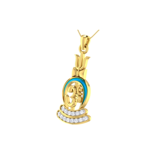 Shiv Om Diamond Pendant