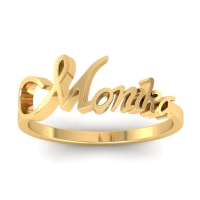 monika name gold ring 