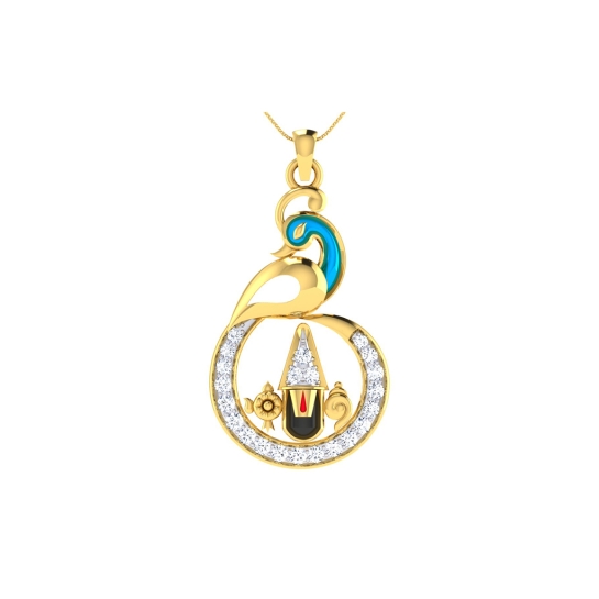 Tirupati Balaji Diamond Pendant