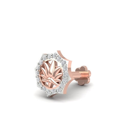 kimiana rose gold diamond nosepin