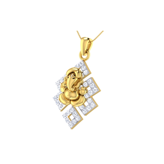 Ganapati Diamond Pendant