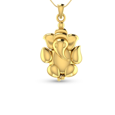 Ganesh Gold Pendant Designs For Female 