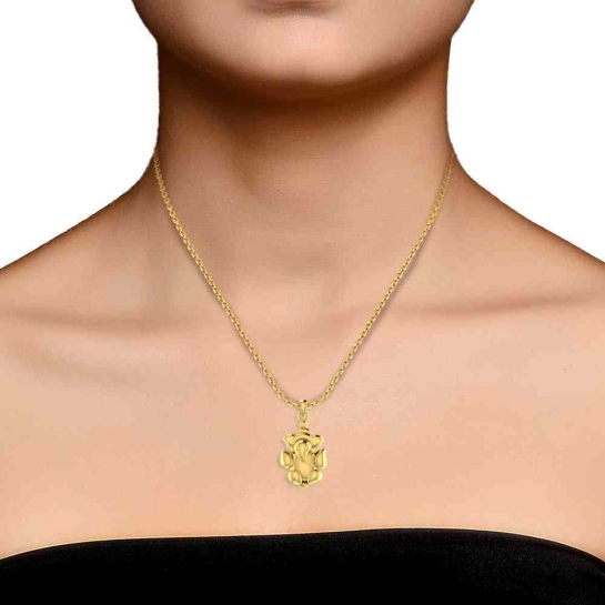 Ganesh Gold Pendant Designs For Female 