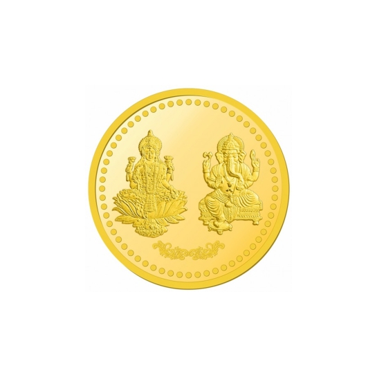 5 Gram Om Laxmi Ganeshaya Gold Coin