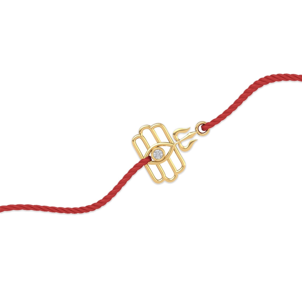 Shiv Gold Diamond Rakhi Shiv Gold Diamond Rakhi