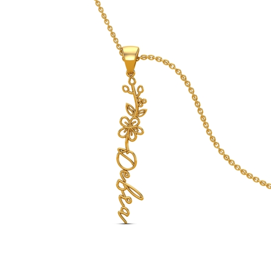 Debra Name Gold Pendant | May Birth Flower