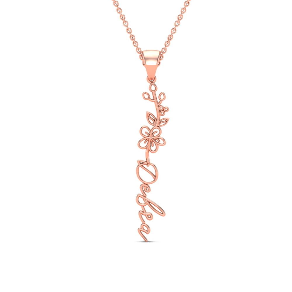 Debra Name Gold Pendant | May Birth Flower
