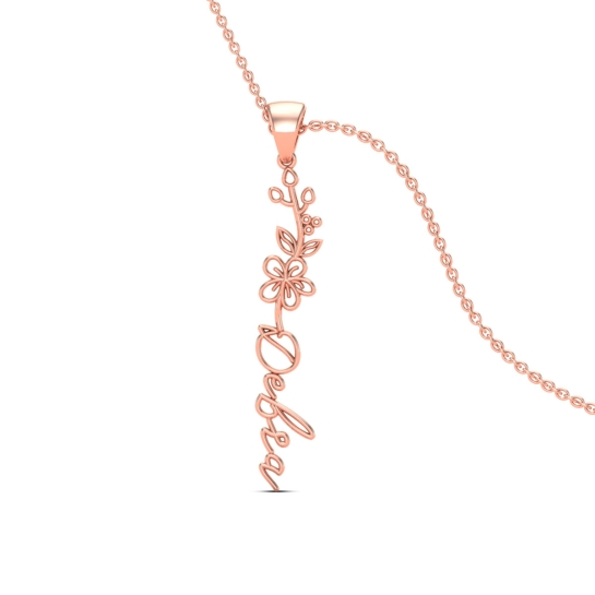 Debra Name Gold Pendant | May Birth Flower