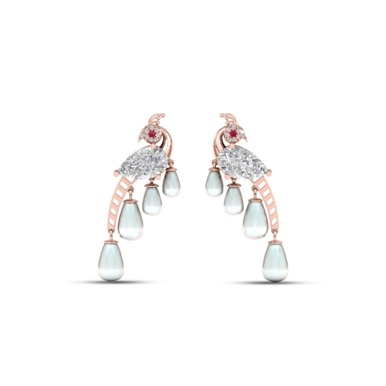 Menaka gold pearl earrings Menaka gold pearl earrings