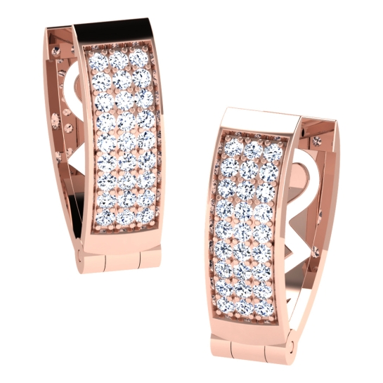 Harshika  Rose Gold  Diamond Earrings 