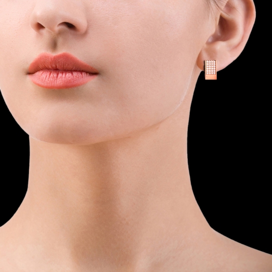Amla Rose Gold  Diamond Earrings 